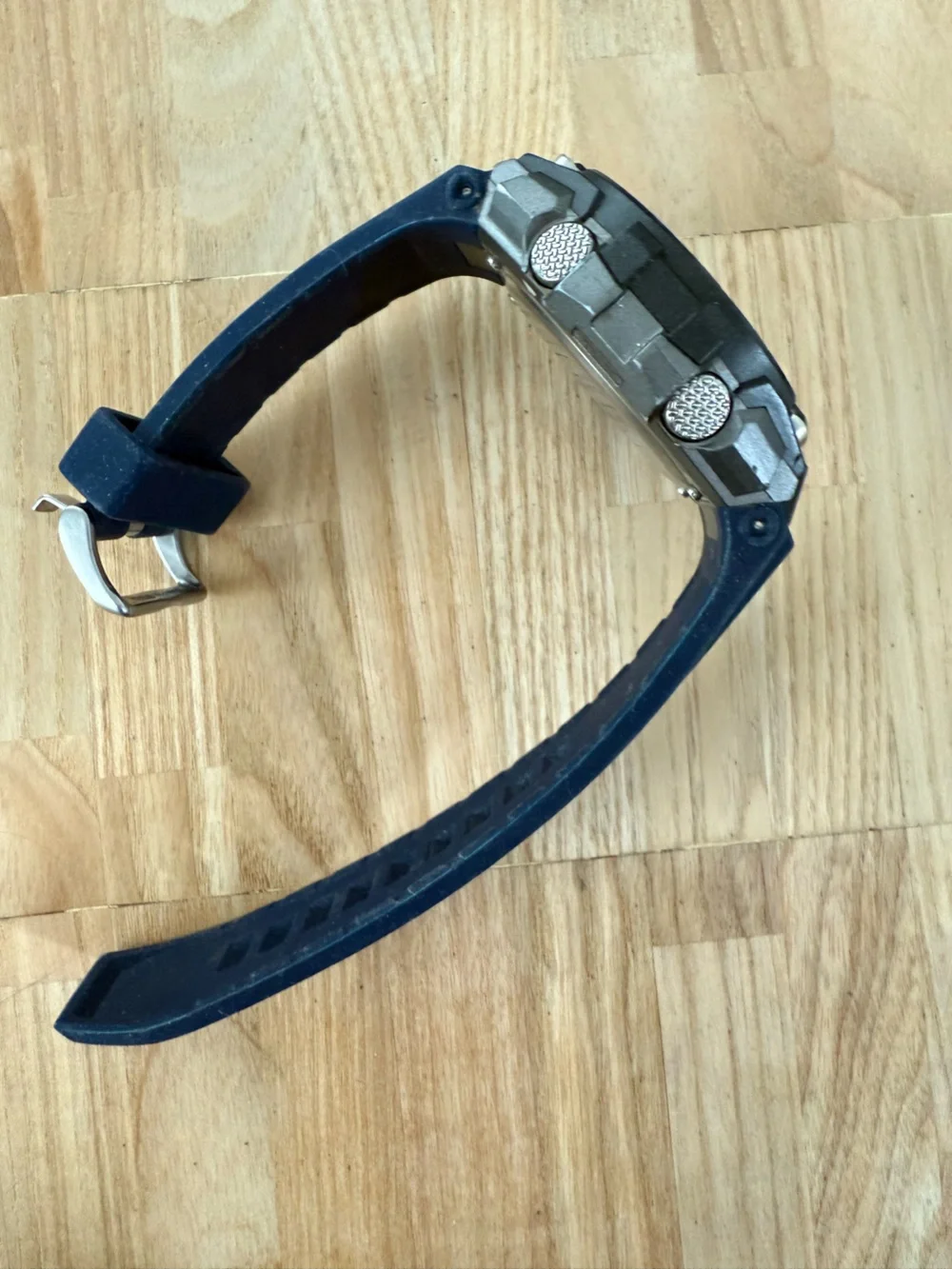Armitron digital black and navy blue watch NEW BATTERY